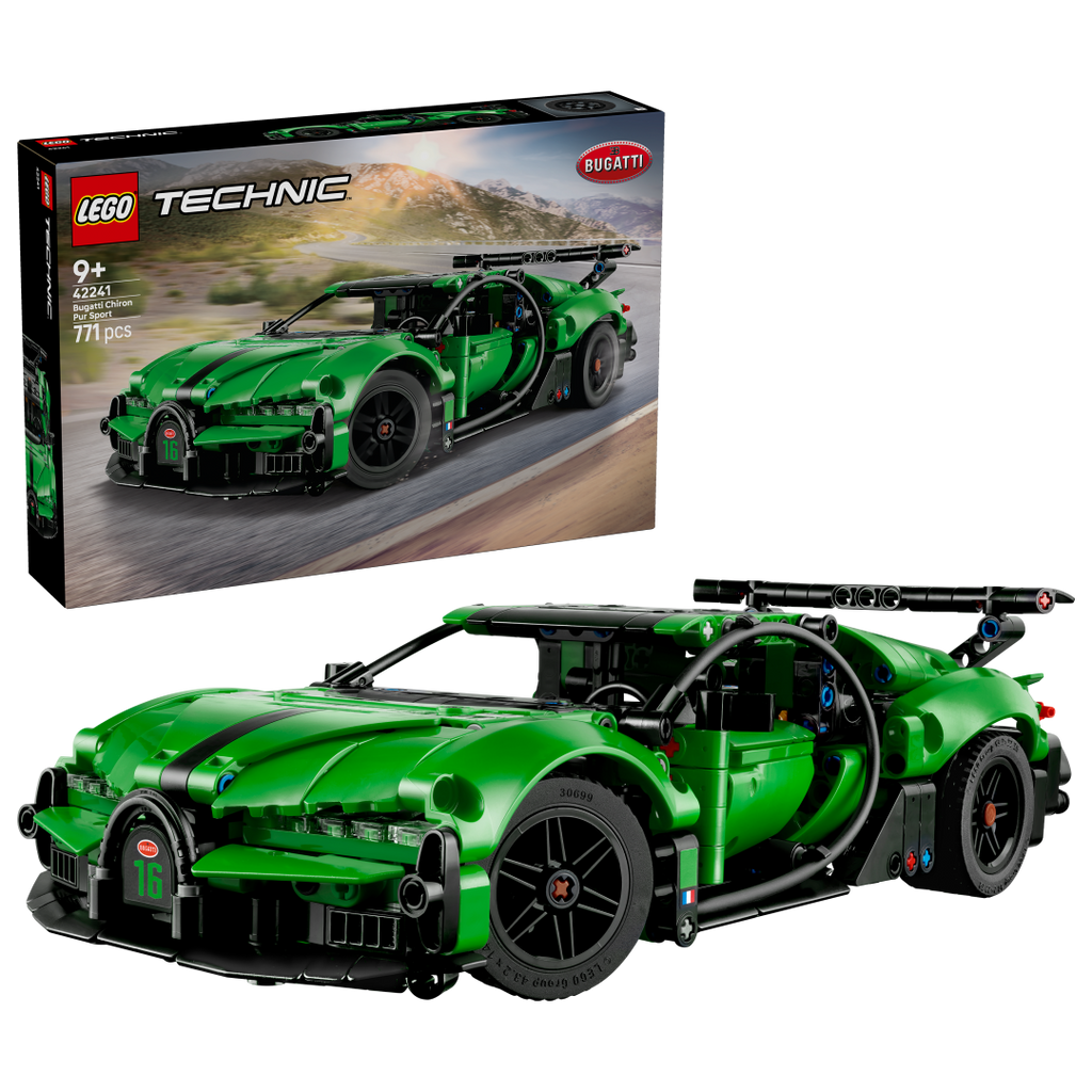 Technic Green Bugatti Chiron Pur Sport Hypercar | 42241