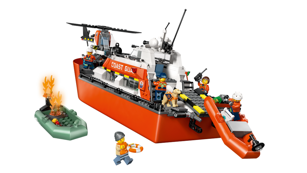 City Coast Guard Rescue Boat & Helicopter | 60504