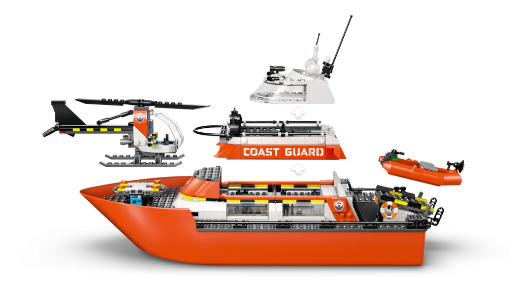 City Coast Guard Rescue Boat & Helicopter | 60504