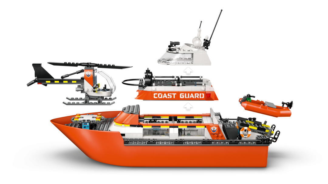 City Coast Guard Rescue Boat & Helicopter | 60504