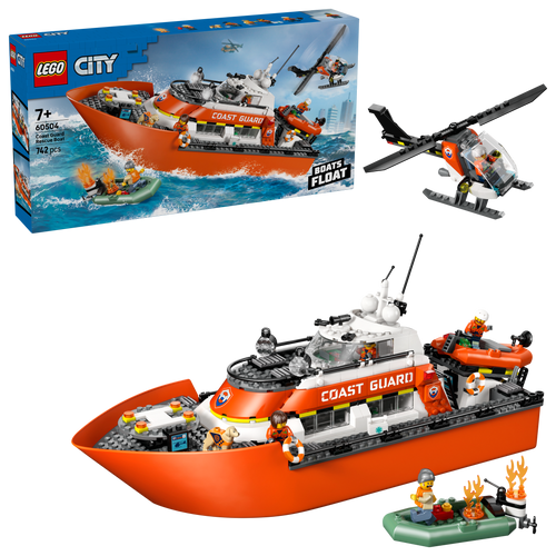 City Coast Guard Rescue Boat & Helicopter | 60504