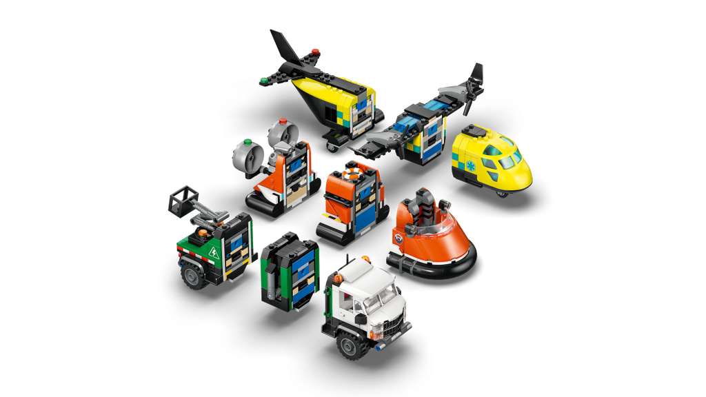 City Airplane, Service Truck & Hovercraft Remix | 60505