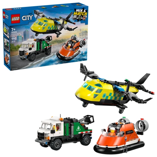 City Airplane, Service Truck & Hovercraft Remix | 60505