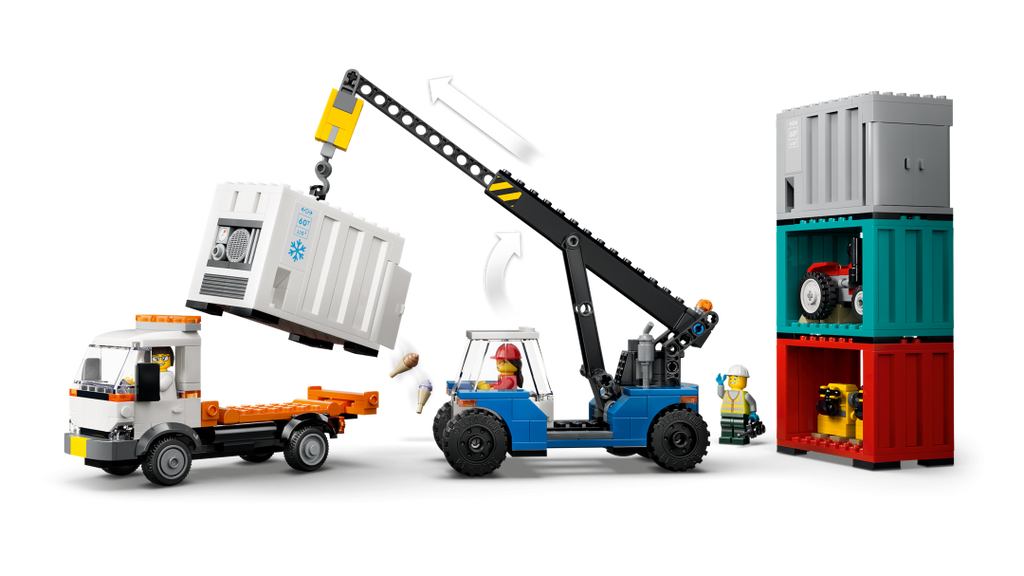 City Harbor Freight Train with Crane & Truck | 60509