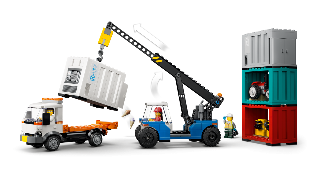 City Harbor Freight Train with Crane & Truck | 60509