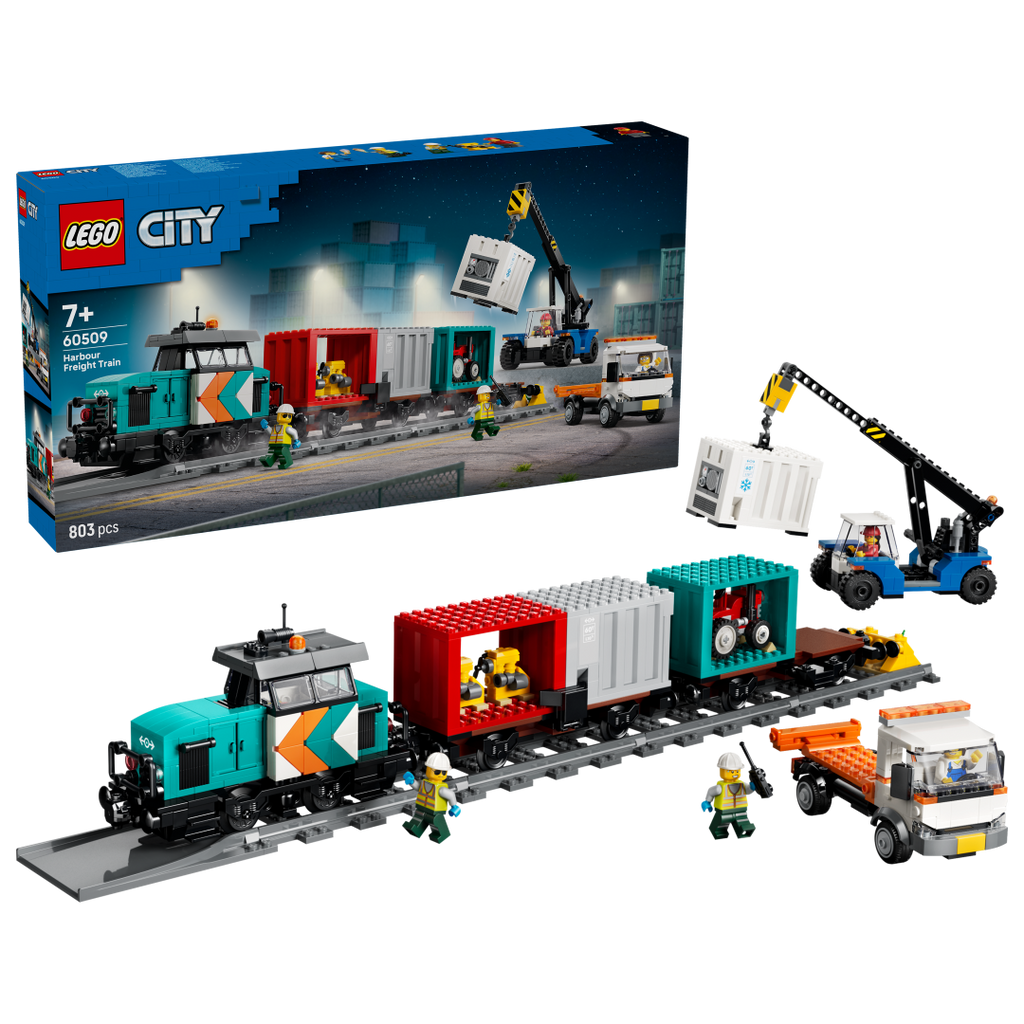 City Harbor Freight Train with Crane & Truck | 60509