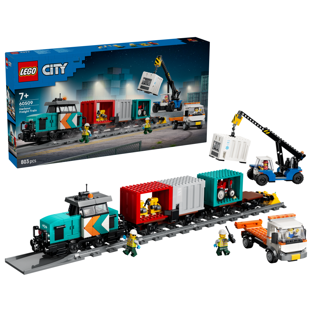 City Harbor Freight Train with Crane & Truck | 60509
