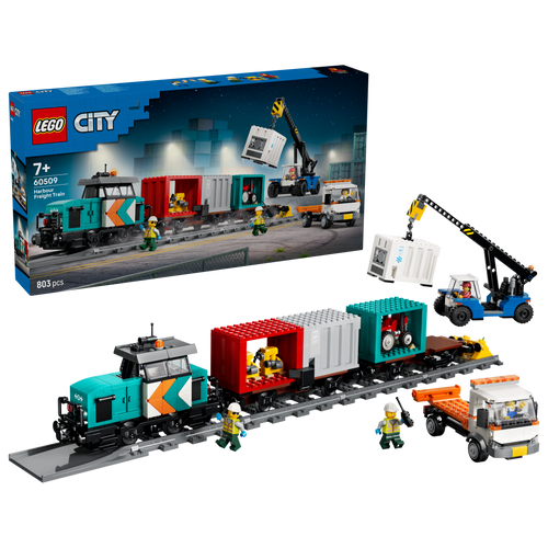 City Harbor Freight Train with Crane & Truck | 60509