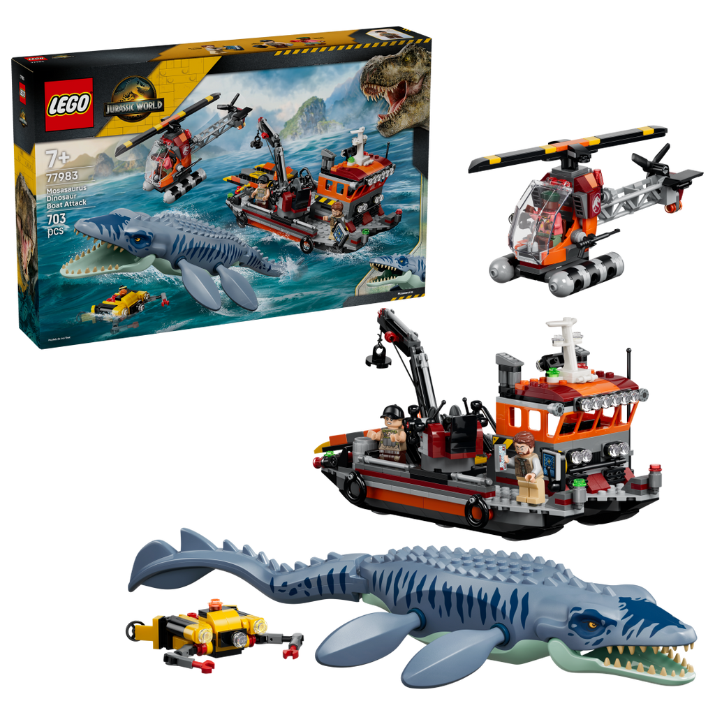 Jurassic World Mosasaurus Dinosaur Boat Attack | 77983