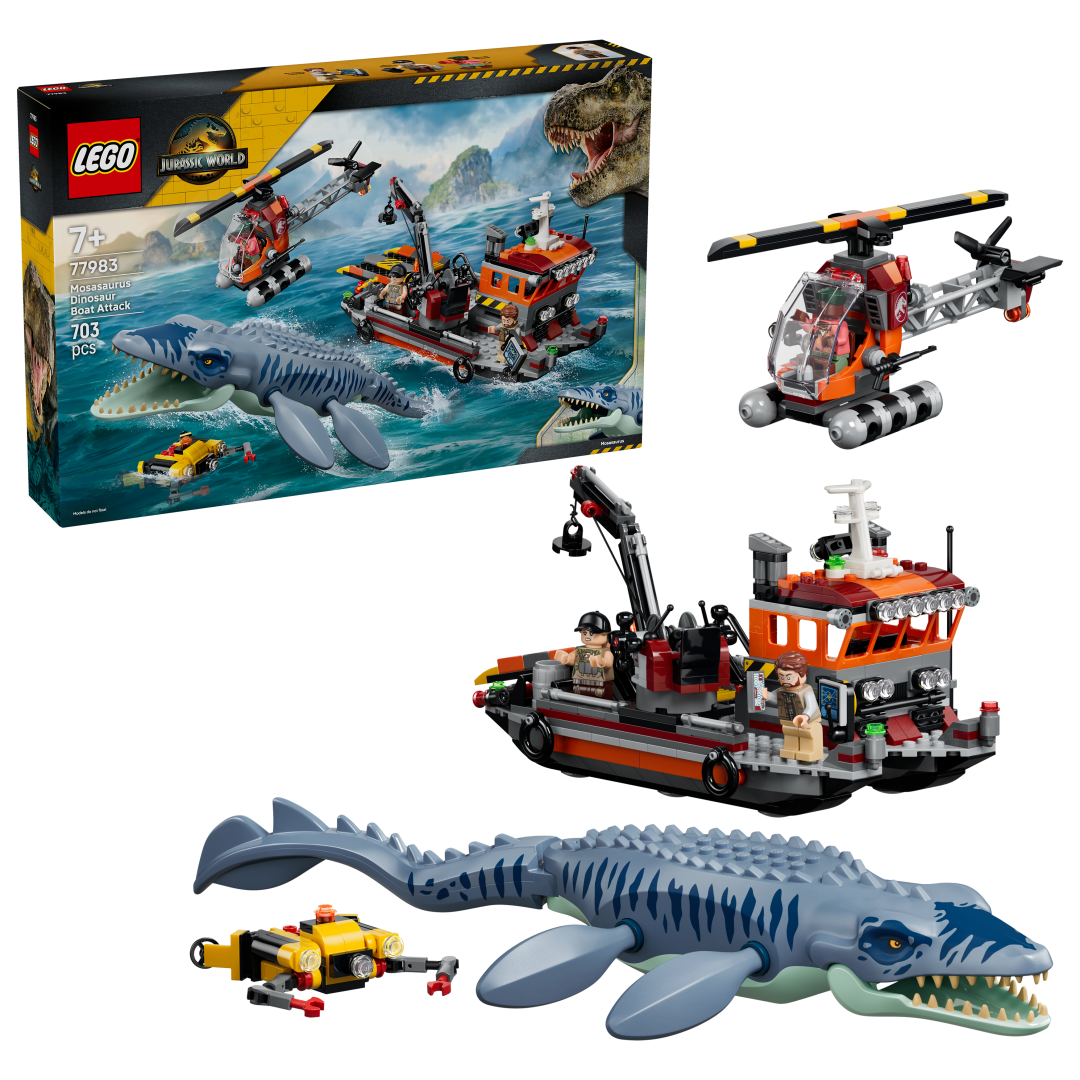 Jurassic World Mosasaurus Dinosaur Boat Attack | 77983