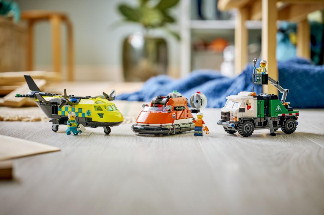 City Airplane, Service Truck & Hovercraft Remix | 60505
