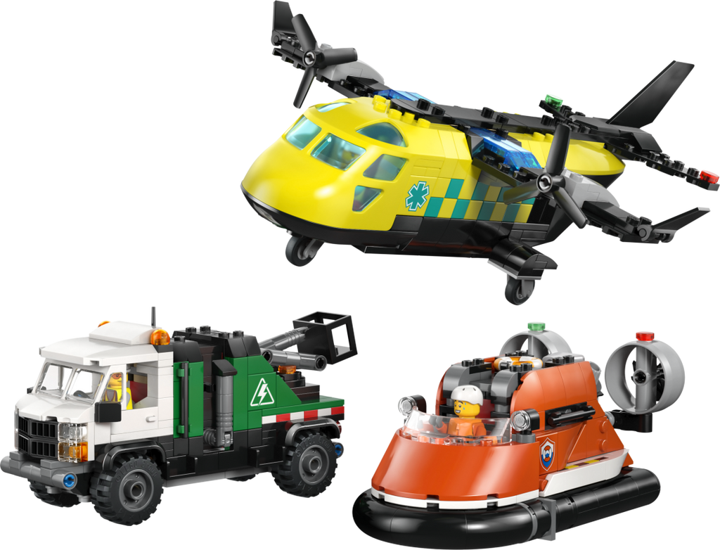 City Airplane, Service Truck & Hovercraft Remix | 60505