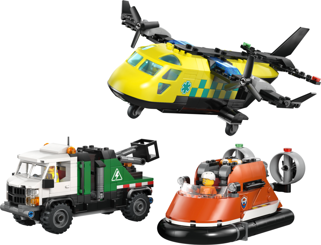 City Airplane, Service Truck & Hovercraft Remix | 60505