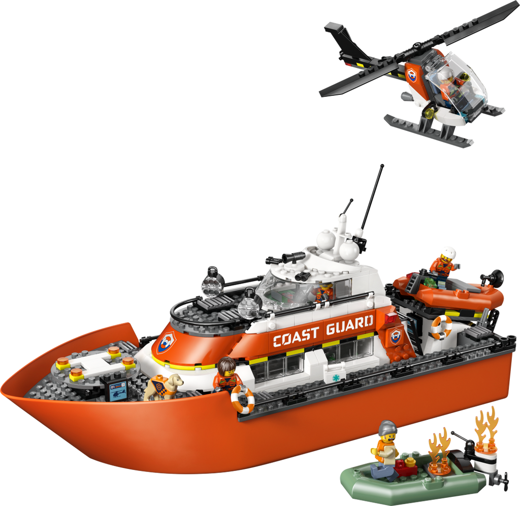 City Coast Guard Rescue Boat & Helicopter | 60504