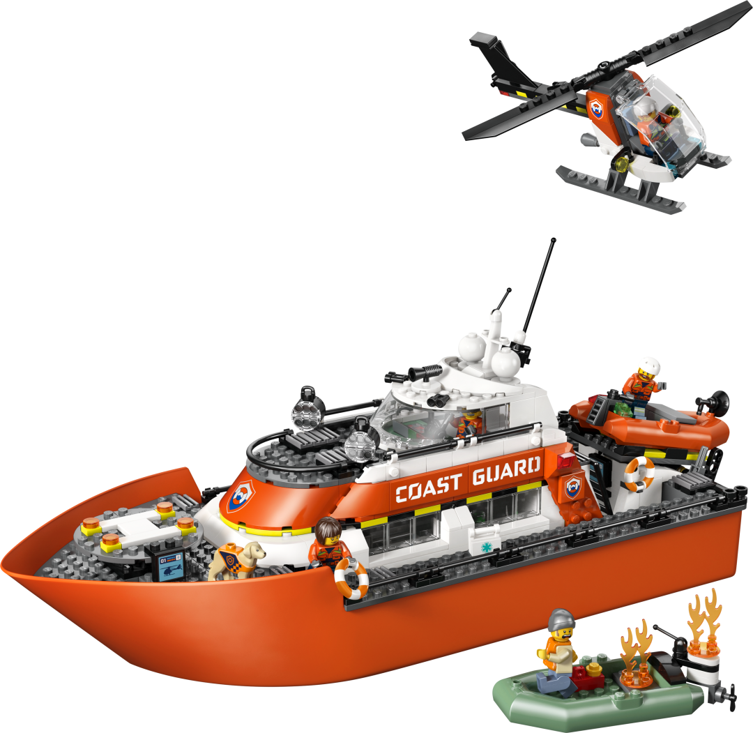 City Coast Guard Rescue Boat & Helicopter | 60504
