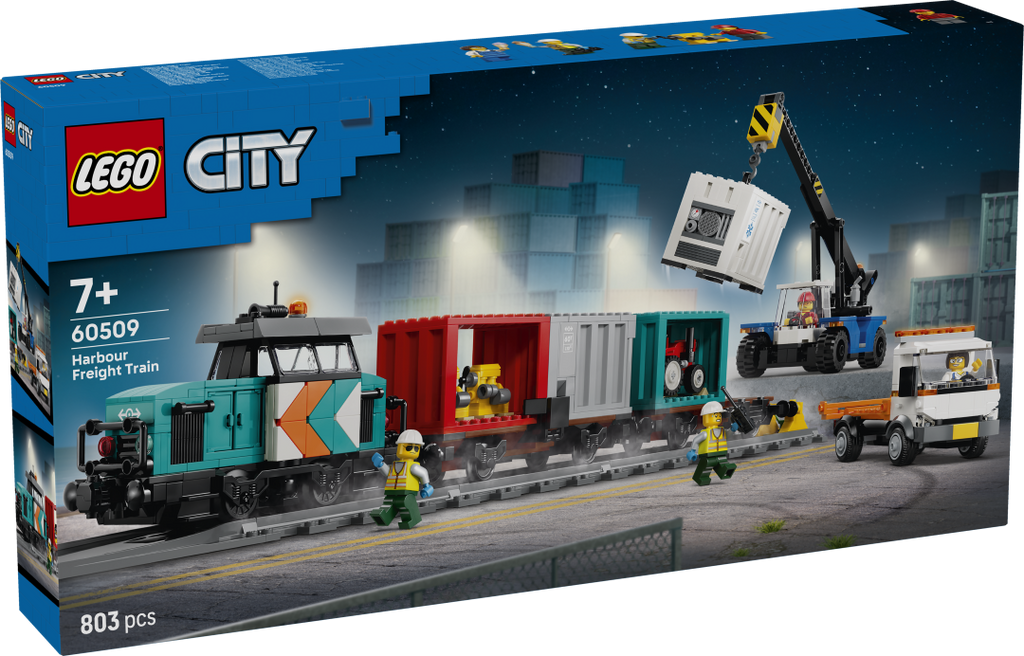 City Harbor Freight Train with Crane & Truck | 60509