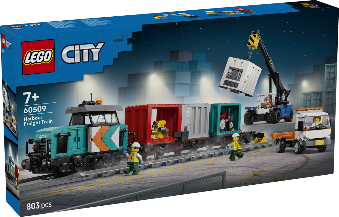 City Harbor Freight Train with Crane & Truck | 60509