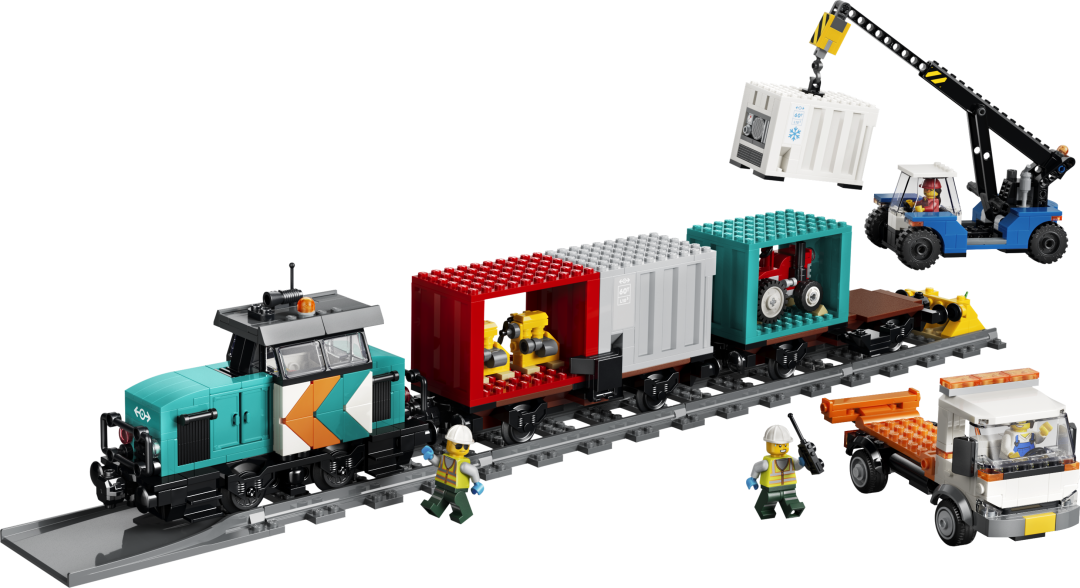 City Harbor Freight Train with Crane & Truck | 60509