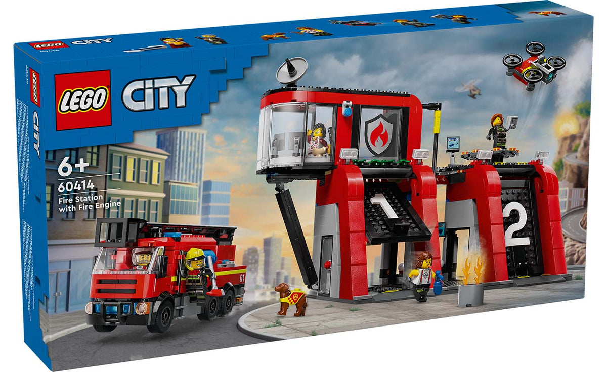 City Fire Station with Fire Truck | 60414