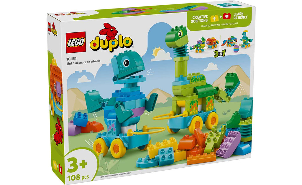 DUPLO 3-in-1 Dinosaurs on Wheels | 10451