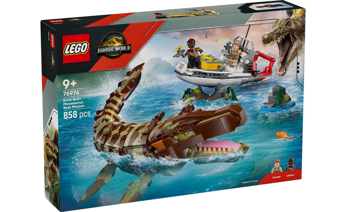 Jurassic World Brick-Built Mosasaurus Boat Mission | 76974